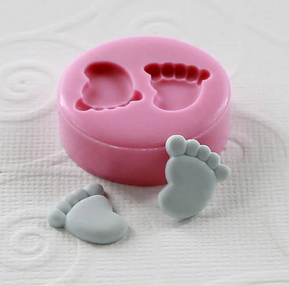 Feet/Foot Shape Candy Candle Mold Very Very Tinny (12mm)Mini Silicone Cake Baking Tools Plaster Resin Mould DIY Handmade Crafts