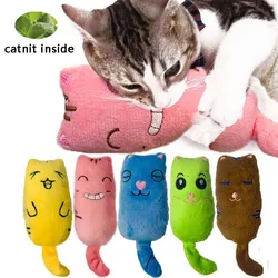 Digrignamento dei denti Erba gatta Giocattoli Interattivi Peluche Gatto Giocattolo Pet Gattino Artigli da masticare Morso del pollice Gatto menta Per gatti Divertente Piccolo cuscino