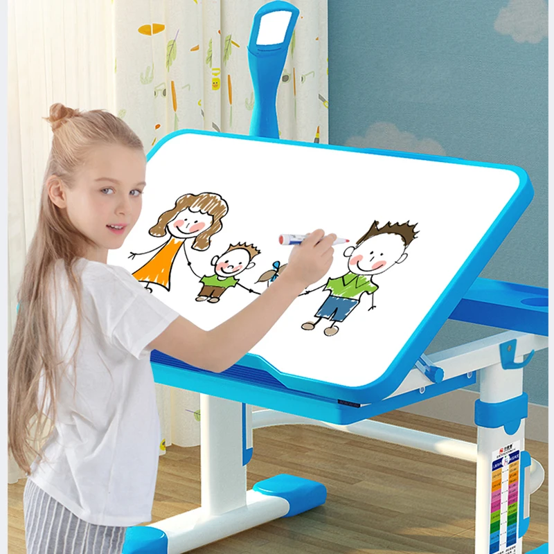 2019 Multifunctional Kid Study Table Children Homework Desk  Ergonomic Student Adjustable Desk And Chair Combination Desktop ang