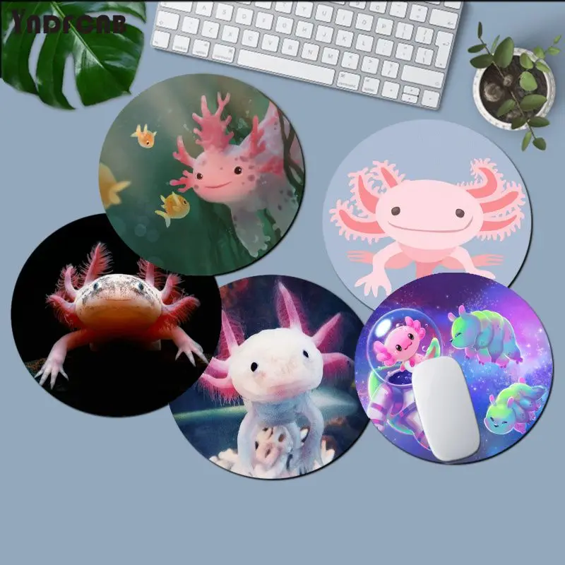 New Design cartoon Axolotl Rubber Mouse Durable Desktop Mousepad  gaming Mousepad Rug For PC Laptop Notebook