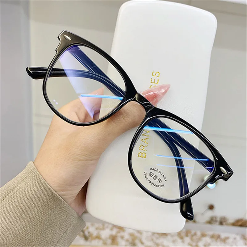 iboode -1.0 2.0 -3.0 To -6.0 Transparent Finished Myopia Glasses Men Women Black Eyeglasses Prescription Shortsighted Eyewear