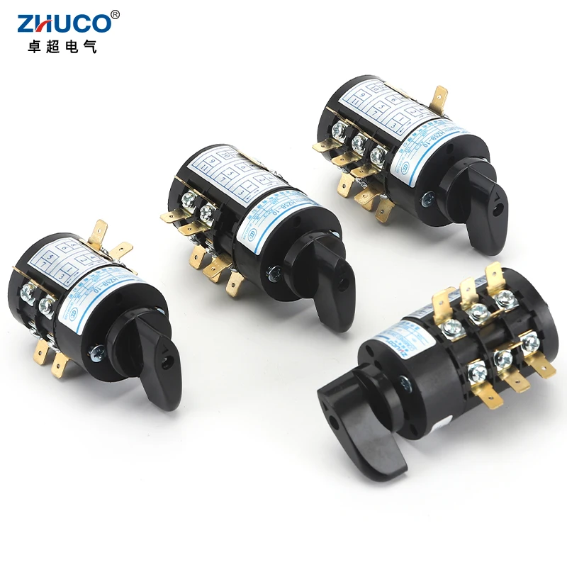 ZHUCO HZ5B-20/3.CCC 3.BBB 3.EEE 2.AAA 20A 660V Rotary Cam Transfer Combination Switch For Electric Welding Machine