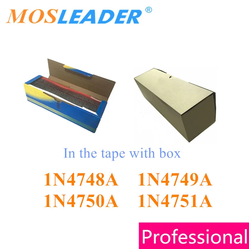 Mosleader 2500PCS DO41 1N4748A 22V 1N4749A 24V 1N4750A 27V 1N4751A 30V 1N4748 1N4749 1N4750 1N4751 1W In the tape and box