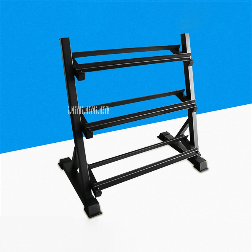 Indoor Square Pipe Dumbbell Stand Gym Vertical Fixed Three-Layer Dumbbell Placing Rack Dumbbell Bracket Bearing 200kg MD-05