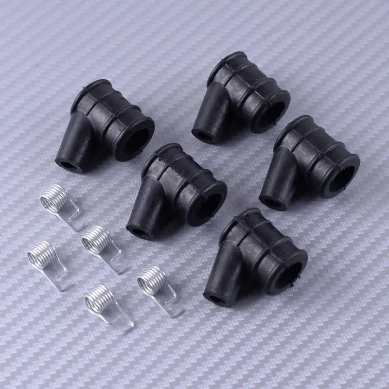 5 Kit Ignition Coil Cap & Spring Replacment Fit For 2 Stroke 4500 5200 5800 45CC 52CC 58CC Chainsaw Garden Tool