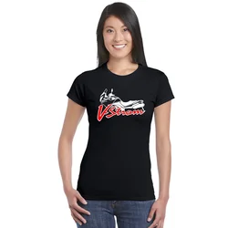 woman T Shirt Motorcycle V-strom DL 650 Motorsport Team Logo _Suzukies_ T-shirt women's Short Sleeve T Shirts ladies Team Tees T