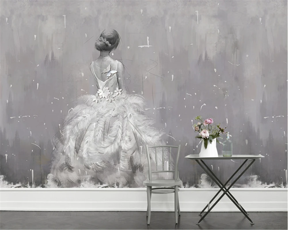 

beibehang Customized modern new Nordic bridal shop nail shop simple cafe clothing store wallpaper wall papers home decor