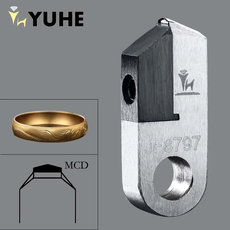 MCD Turning Tools Used in Faceting Machine/CNC Equipment for Carving Grain Gold/Silver Jewelry YUHE V-Shape Type