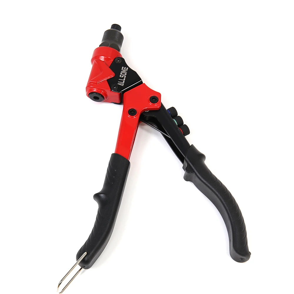 ALLSOME BT-912 Single Universal 3 in 1 Multi Function Rivet Gun With Nut Rivet Hand Rivet Reamer DIY Rivets Tool