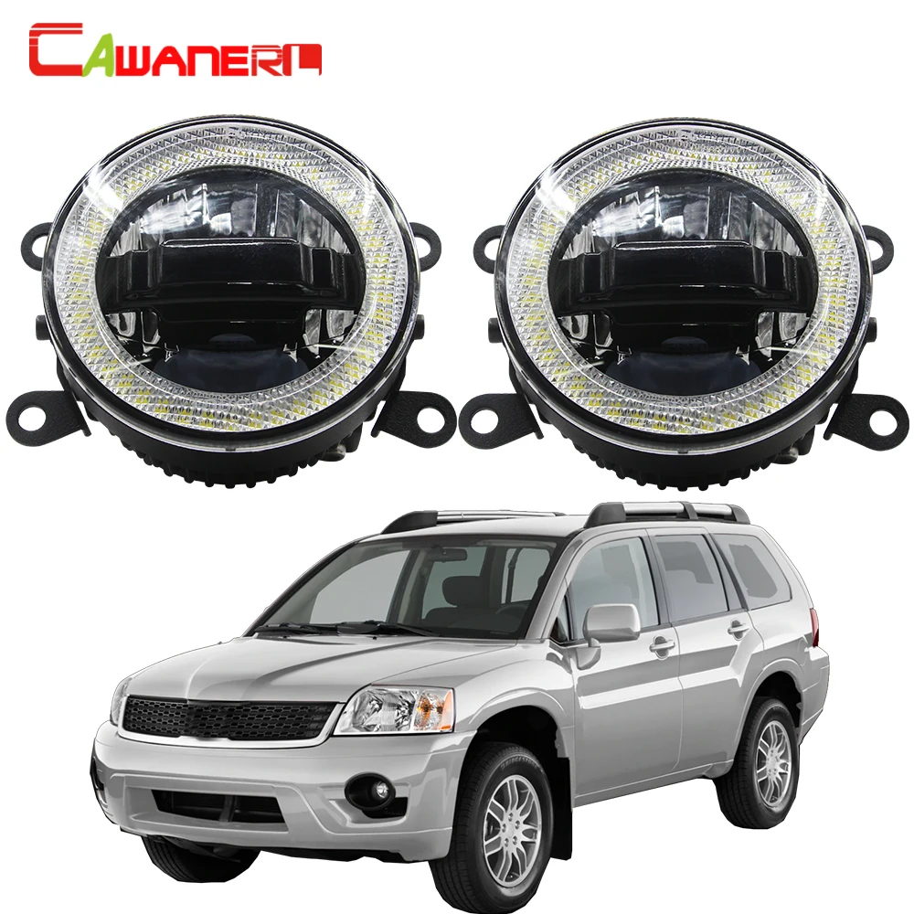 

Cawanerl 2 X Car LED Lens Fog Light Angel Eye Daytime Running Lamp DRL 12V For Mitsubishi Endeavor 2006 2007 2008 2009 2010 2011