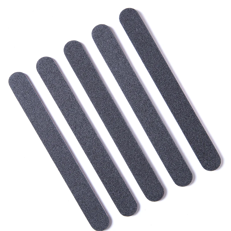 7 PCS/Lot Nail Files 100 180 Grit for Poly Nail Extension Gel Acrylic Nails Files Black Washable Emery Boat Limas Filer Buffer