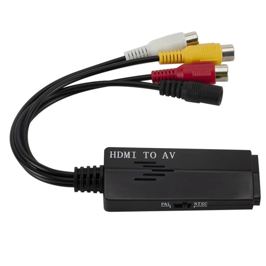 HDMI na kabel RCA 1080P HD wideo na konwerter Audio męski na RCA AV konwerter komponentów do DVD HDTV TV krótki ZF