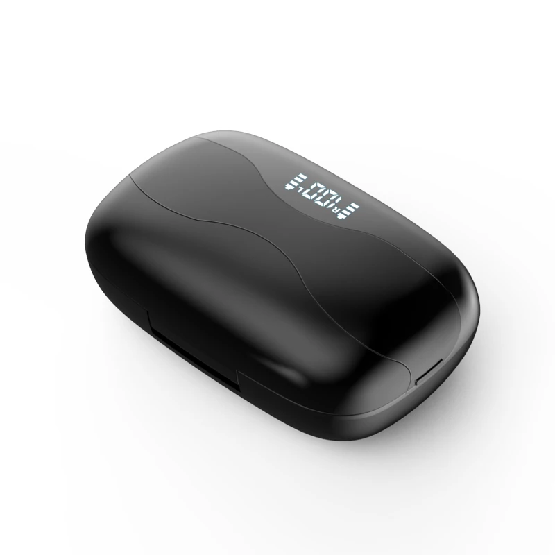 ชุดหูฟังลดเสียงรบกวนหูฟังไร้สายบลูทูธ Touch Control หูฟังจอแสดงผล LED 1200MAh กล่องชาร์จ