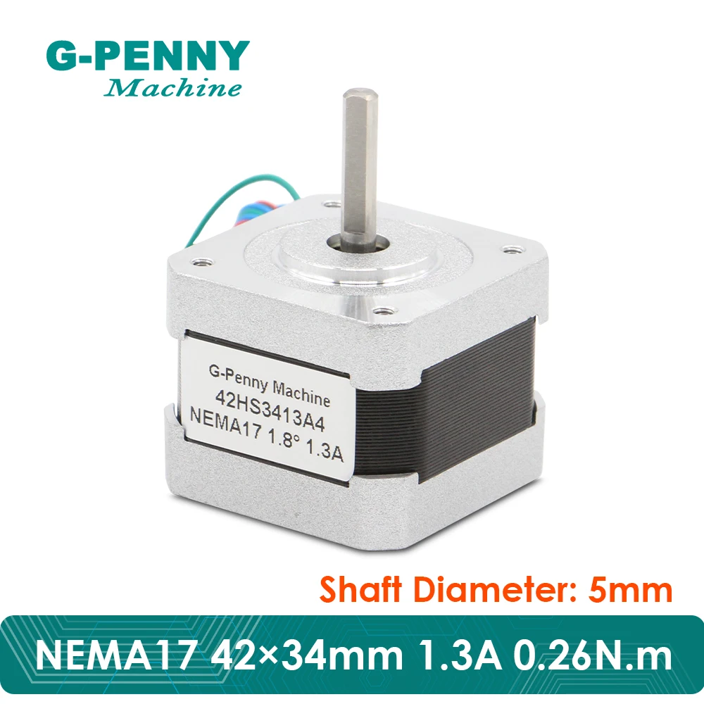 Sale! Nema17 CNC stepper motor 42x34mm for sale 1.3A 0.26N.m 1.8degree  40Oz-in 4-Lead stepping motor For CNC machine 3D Printer