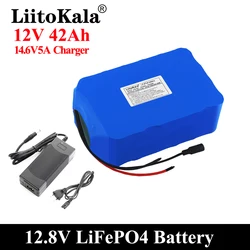 LiitoKala 12V 40Ah Lifepo4 Battery Pack Balanced BMS for Electric Boat and Uninterrupted Power Supply 12.8V with 4S 100A BMS