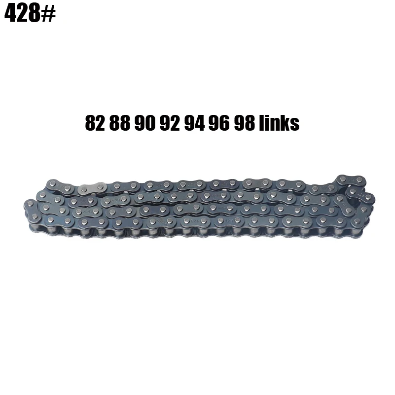 Motorcycle 428 Chain 82 88 90 92 94 96 98 Links Fit for 50cc -250cc ATV Quad Pit Dirt Bike Go Kart Metal Motorcycle Accessory