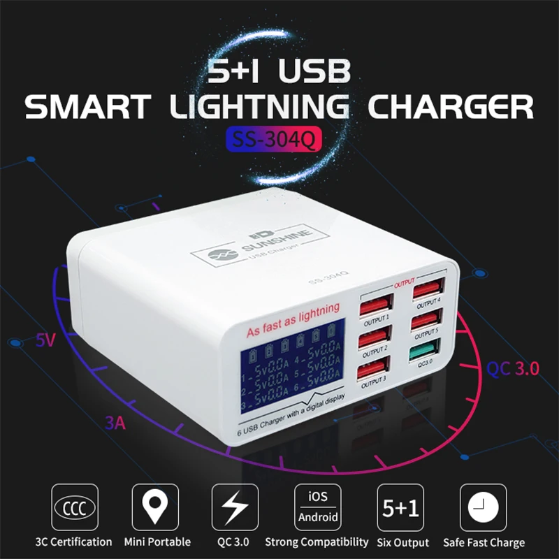 NEW Multiport USB Fast Charger Phone Repair Tools for iPhone iPad Samsung Smartphone Repair Tool Kit Outillage AC100-240V