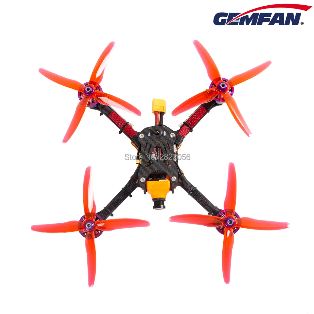 Hélice Gemfan 51455 de 5 pulgadas para Dron de carreras, 4 piezas/2 pares, 4 aspas/tres aspas, motor sin escobillas CW CCW, FPV