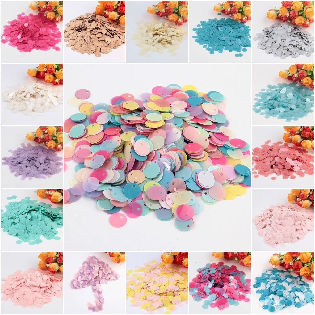 Eo-Friendly Candy Sequin 10mm Matte Pvc Loose Sequins Flat Artesanatos Findings Sewing Wedding Craft Garment DIY Accessory 10g