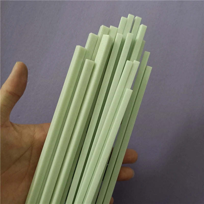 Tige carrée en Fiber de verre blanche, barre carrée isolée 4x4mm, longueur 1000mm, 10 pièces