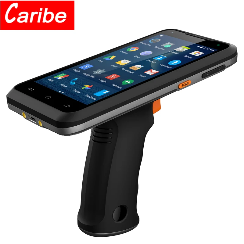 Imagem -02 - Caribe-barcode Scanner Industrial Robusto Terminal Portátil de Coleta de Dados sem Fio Handheld Android Pda com Pistola Grip