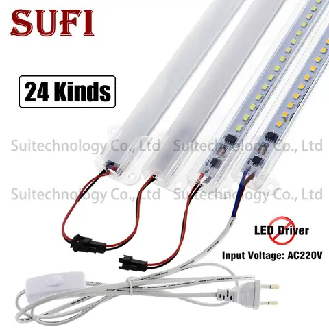 LED Tube 220V 5pcs LED Tube AC 220V LED Bar Light High Brightness 20cm 30cm 40cm 50cm 60cm Energy Saving LED Fluorescent Tubes