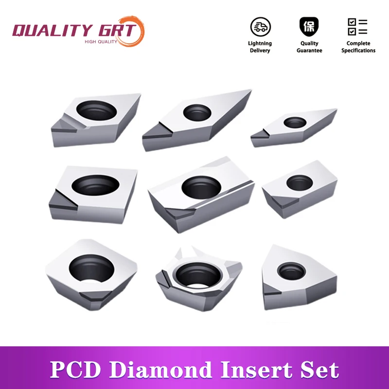 Q.Grt-insertos de torno PCD de diamante, herramientas de torneado interno TPGH080204 SNMG120404 16ER AG55 APKT160404 MGMN MRMN 416051CNC
