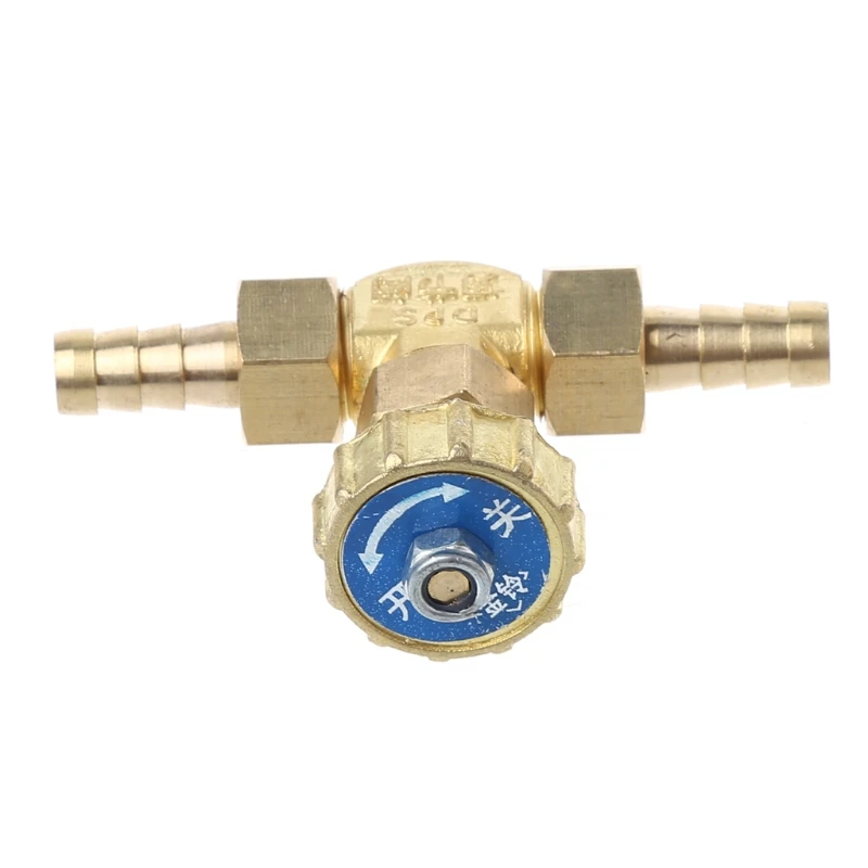 ข้อศอกเข็มทองเหลืองวาล์ว8มม.ตัวปรับแก๊สโพรเพนบิวเทน Barbed Spigots 1 Mpa