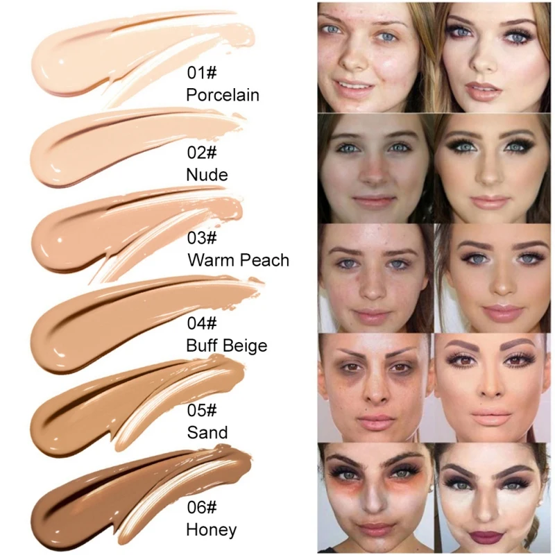 Soft Matte Liquid Foundation Light Cream Long Lasting Waterproof Face Makeup Full Coverage Natural Oil Control Concealer