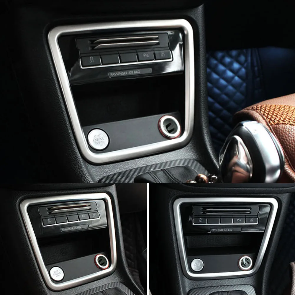 Car Central Console Storage Box Decoration Frame Trim Molding For VW Sharan 2013 2014 2015 2016 Interior Car Accessory