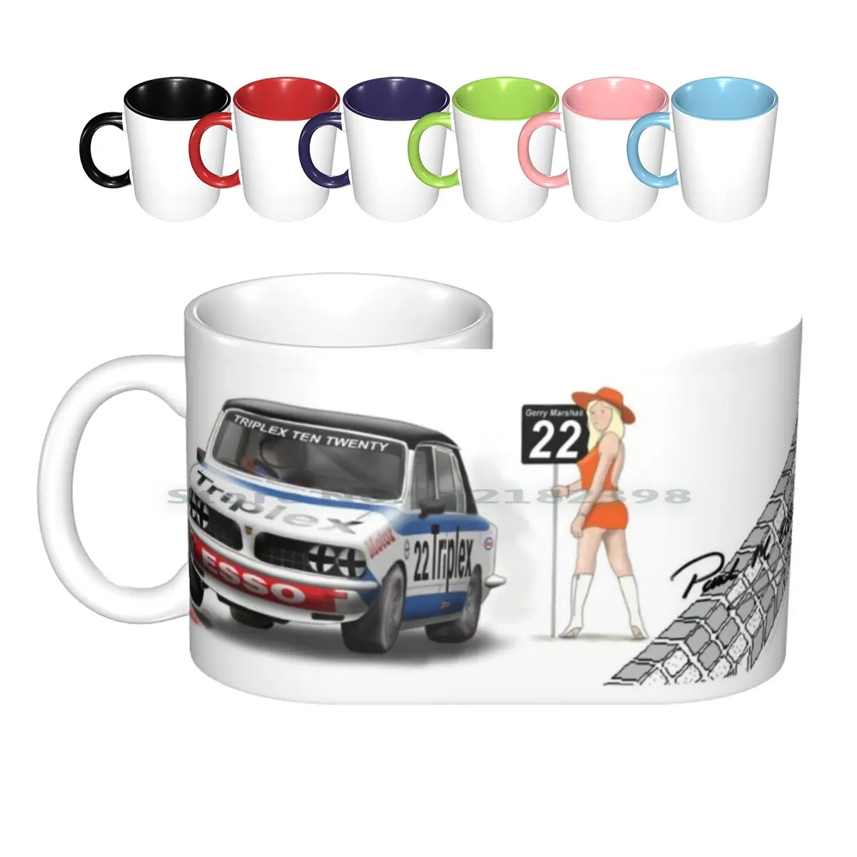 Rallyist Art 'dolly Sprint' Mug Ceramic Mugs Coffee Cups Milk Tea Mug Btcc British Saloon Car Gerry Dolomite Sprint Motor