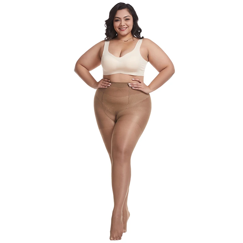 2 sztuk/zestaw BONAS 40D damskie rajstopy przeciwsłoneczne z wysokim stanem Plus rozmiar rajstopy nylonowe oddychające rajstopy rozciągliwe, wąskie pończochy