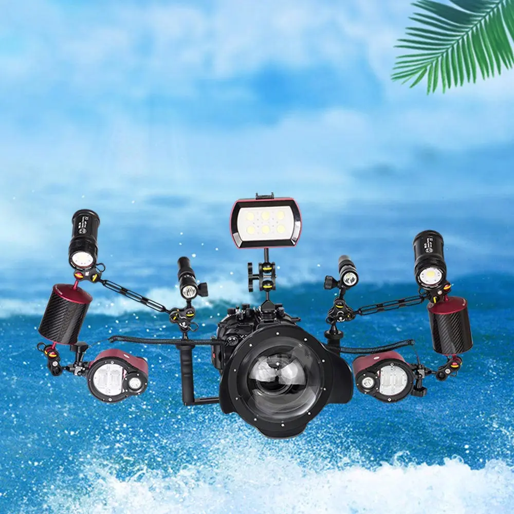 Seafrogs New Model Diving Light Dual Ball Arm Joint Aluminum Alloy Underwater Photography Camera Accessories adjustable