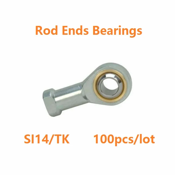 

100pcs/lot Rod End Joint ball Bearing SI14/TK 14mm Internal Thread Metric Female Right /Left Hand Fish Eye