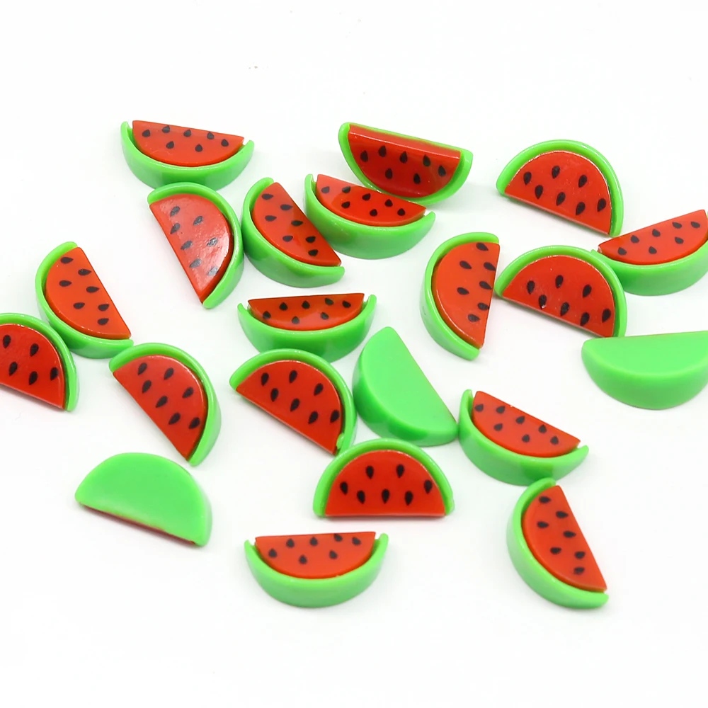 

30pcs 22*12MM Resin Red Watermelon Slice 3D Watermelon Cabochon Decor DIY Scrapbook Hair Accessories Embellishment