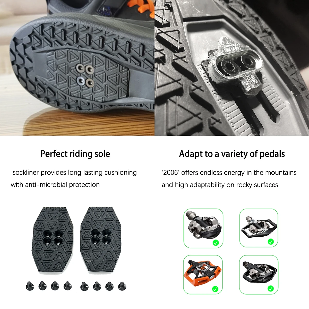 Zapatillas de ciclismo para hombre, calzado para bicicleta de montaña, Mtb, Enduro, Compatible con todos los Peadls de 2 pernos