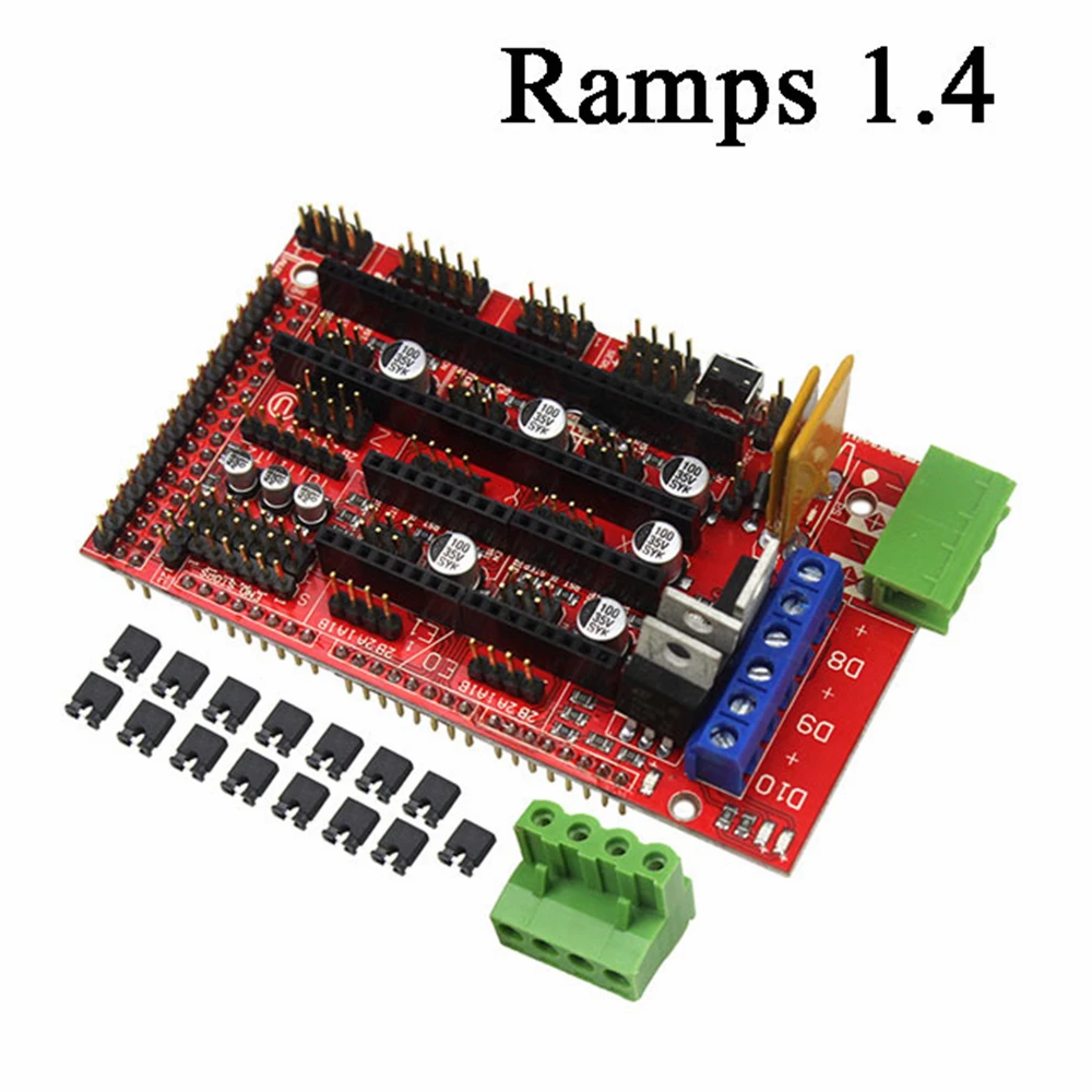 3D Printer Controller Kit for Arduino RepRap RAMPS 1.4 + 2560 Board + A4988 Stepper Motor Driver + LCD 2004 Graphic Display