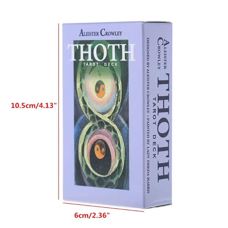 2023 New Thoth Tarot 78 Cards Deck Mysterious Divination Oracle Playing Card Board Game