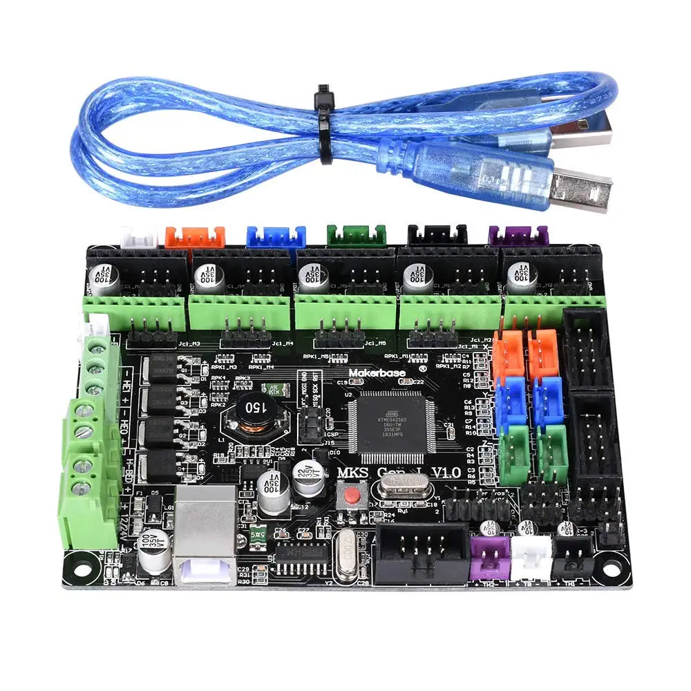 MKS Gen L V1.0 3D Printer Integrated Mainboard Controller PCB Board Compatible Ramps1.4/Mega2560 R3 with A4988 Motor Driver