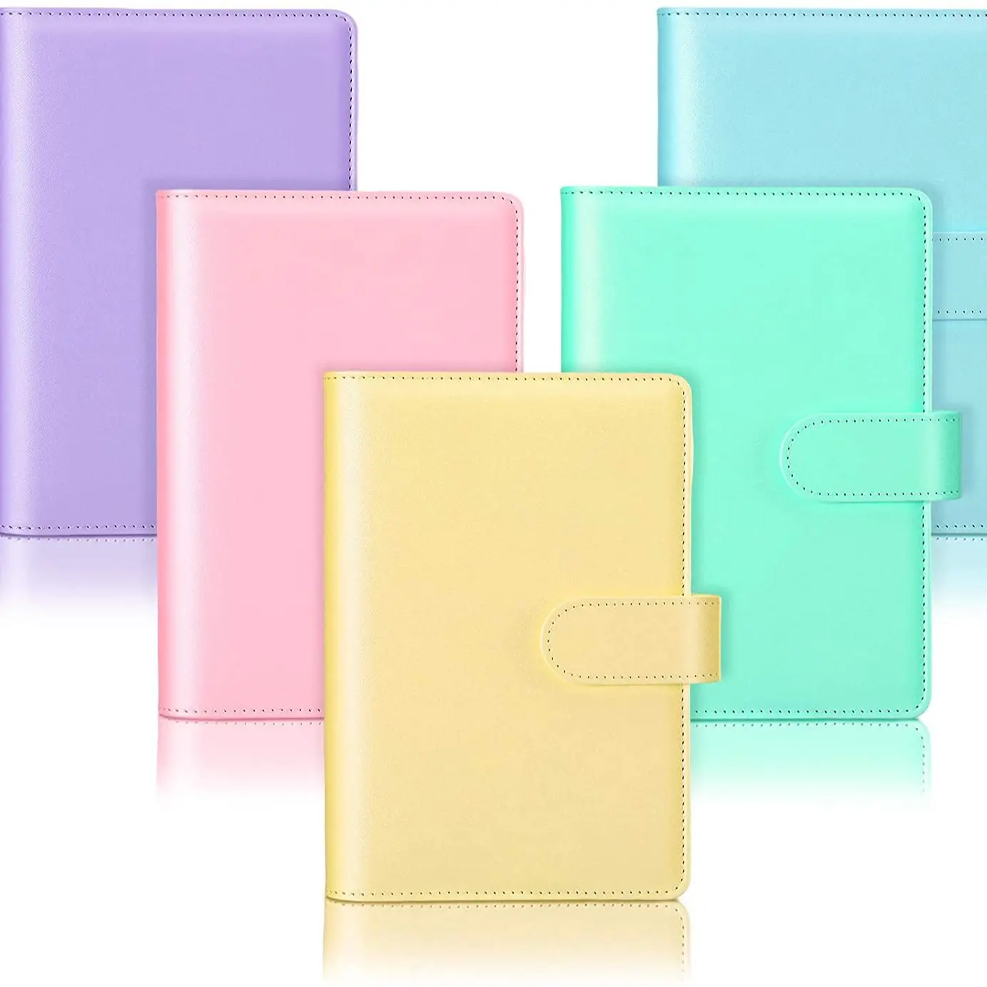 Carpeta de cuaderno de cuero PU A5, carpeta de 6 anillos recargable para hojas sueltas, organizador Personal, cubierta con hebilla magnética, nuevo