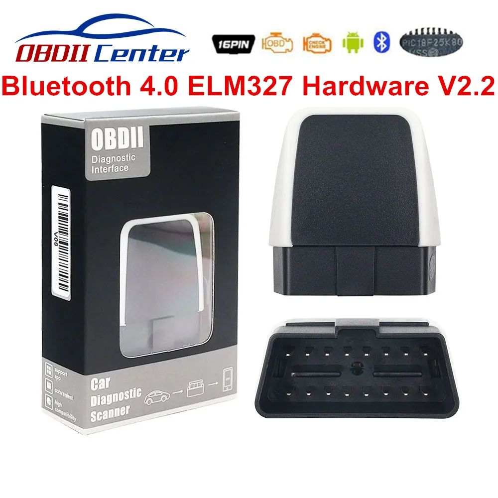 Best V2.2 ELM 327 Bluetooth 4.0 Adapter ELM327 Firmware 2.2 OBD2 Code Scanner IOS Andorid PC V08 Bluetooth 4 OBDII Interface Too