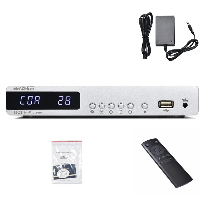 TZT BRZHIFI U01 Hi-Fi Player Lossless Music Player Digital Audio DAC Player Black Or Silver w/ 12V Power Supply