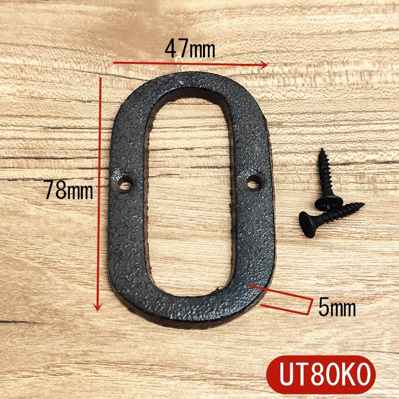 Metal Letters House Numbers Retro 3D Sign Cafe Wall Creative Cast Iron Decoration Doorplate Digital Arabic Furniture Hardware