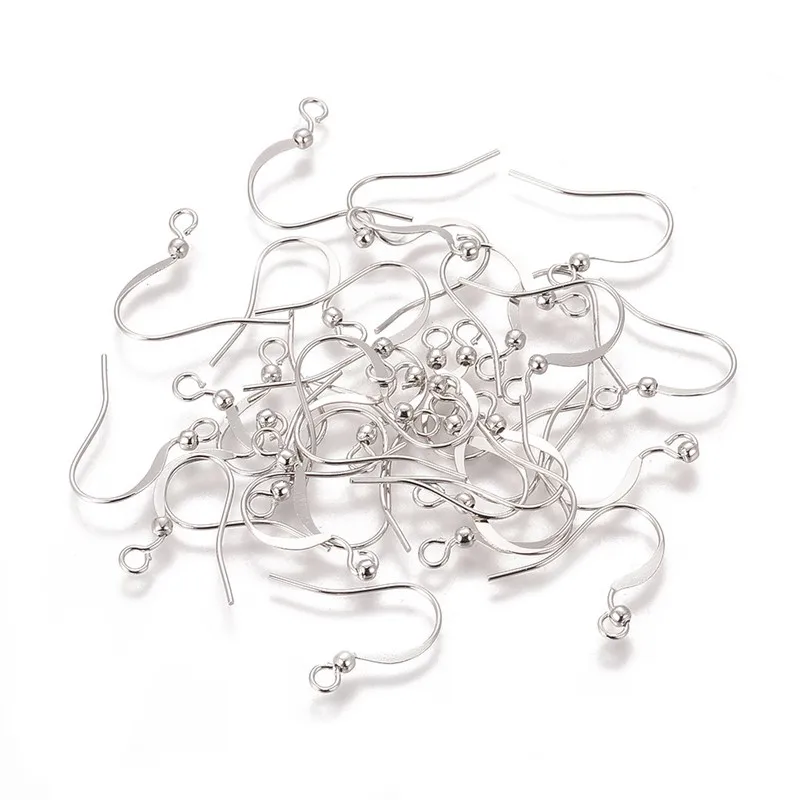 

1000pcs Brass Earring Hooks with Beads Earrings Clasps Findings Earring Wires for Jewelry Making DIY Earring Findings Handmade