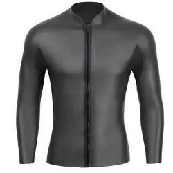 NEW 3MM CR Neoprene Wetsuit Swimwear Men Diving Jacket Long Sleeve Snorkeling Coat Male Surf Winter Thermal  Glue Bonding Suit