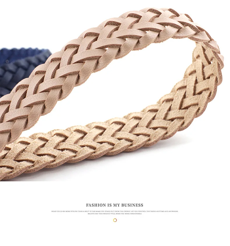 Women Casual Belt Waistband Fashion Square Buckle Belt Outdoor Woven Brained Belts Jeans Blet Cloth Accessories