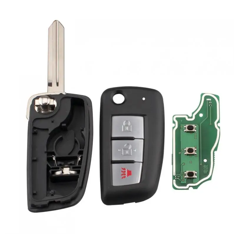 1pc Black 315Mhz 3 Buttons Upgraded Remote Car Key Replacement with ID46 Chip KBRASTU15 fit for Nissan  Versa / Xterra