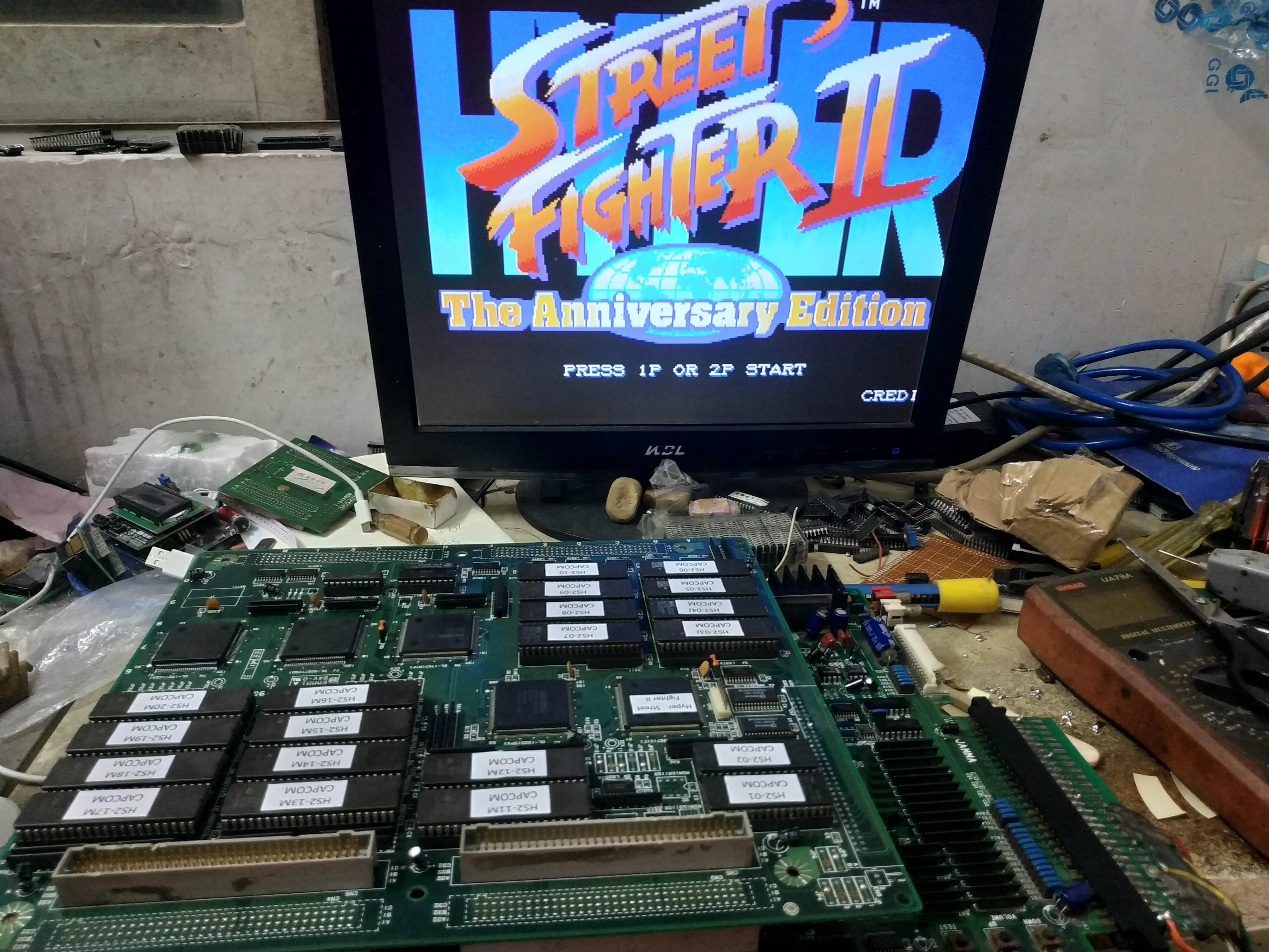 Arcade CPS2 PCB JAMMA ARCADE Conversion Cap Com Mainboard Used In Fighting Console Only Board Do not Have Shell