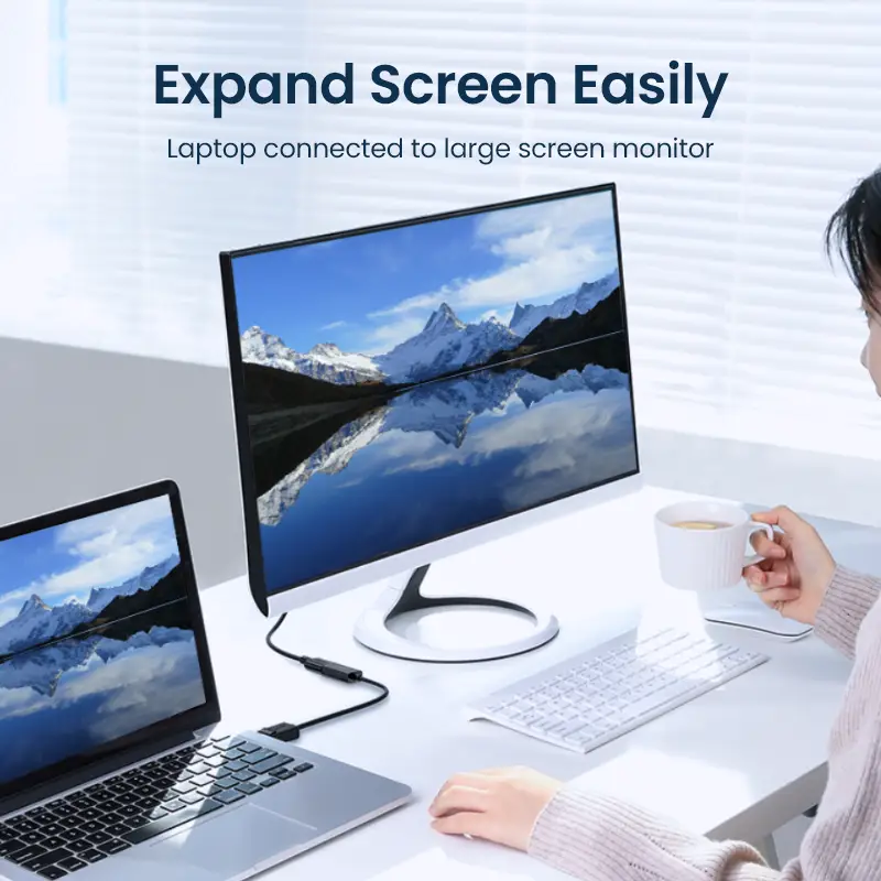 UGREEN 4K Displayport DP to HDMI Adapter 1080P Display Port Cable Converter For PC Laptop Projector Displayport to HDMI Adapter - 4