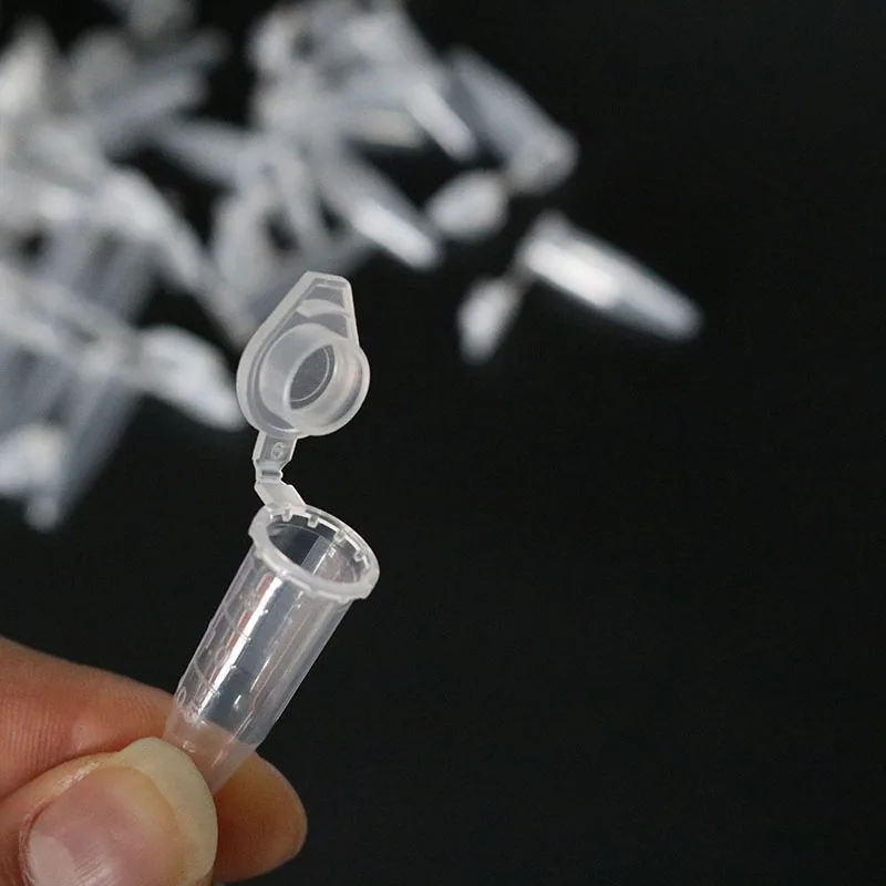 50 Pieces Transparent Plastic Test Tube Centrifuge Management Unit Container Lid for Laboratory Samples School Stationery 0.5 Ml
